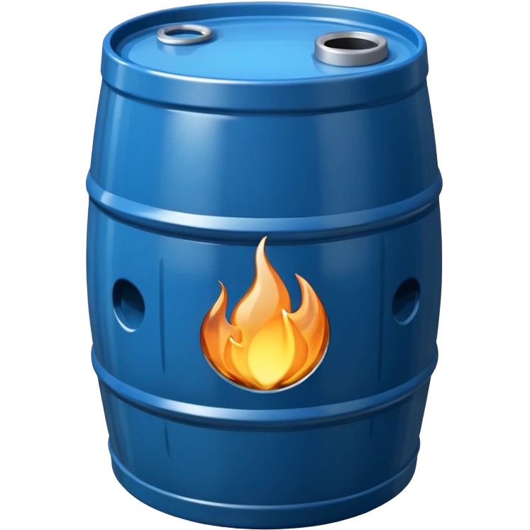 generate a realistic metal petroleum products barrel without rust emoji