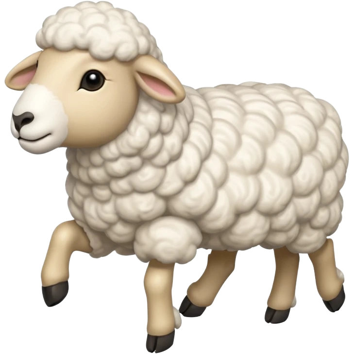 High resolution of A  running sheep emoji