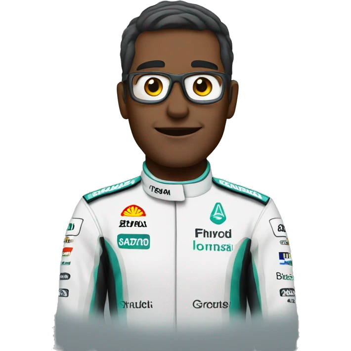 Mercedes f1 car driver emoji
