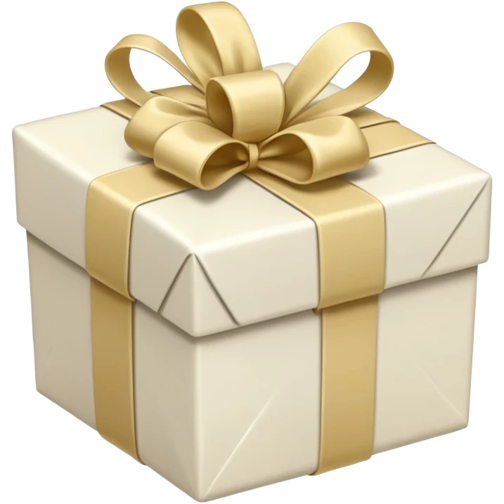 white and light cream present emoji