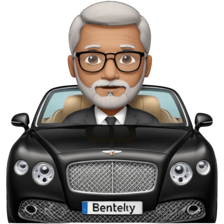 Abid abedi as Principalwith his Bentleyo ilder indian man with glasses and graying hear and beard emoji