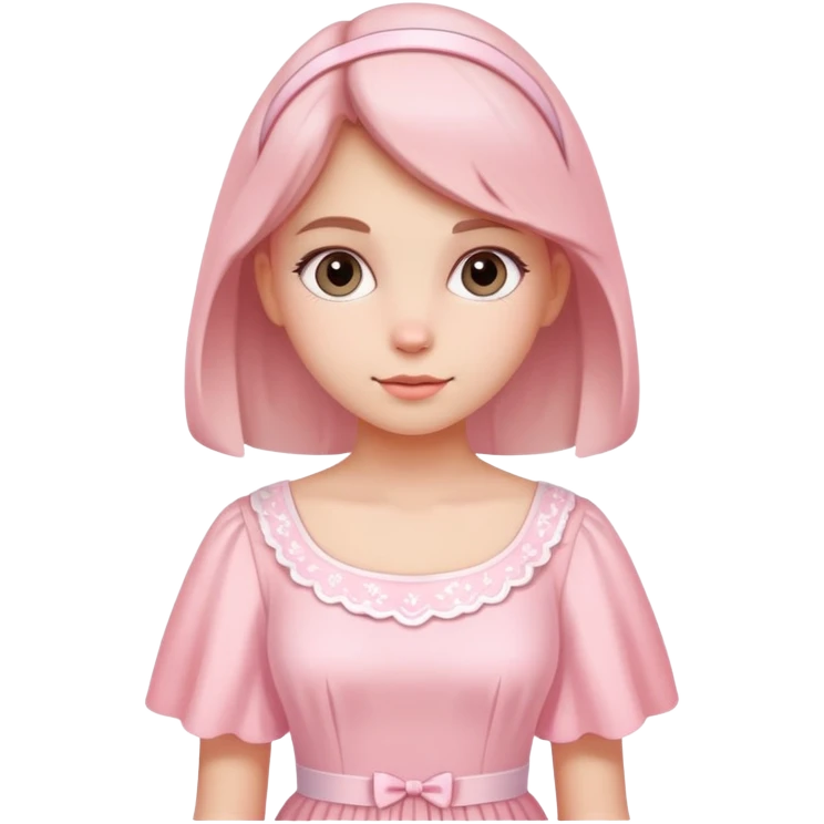 Pastel pink Easter dress emoji