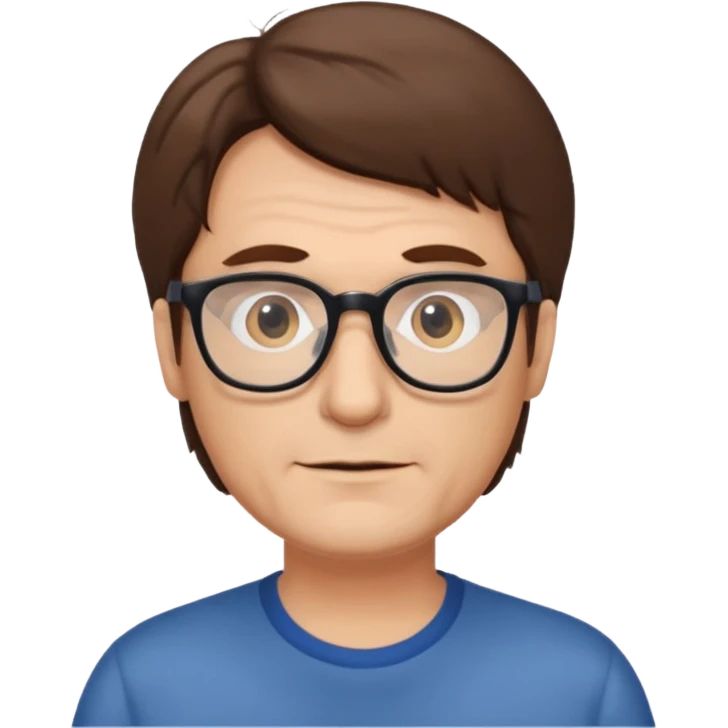 homme cheveux µbrun age moyen blanc lunettes emoji