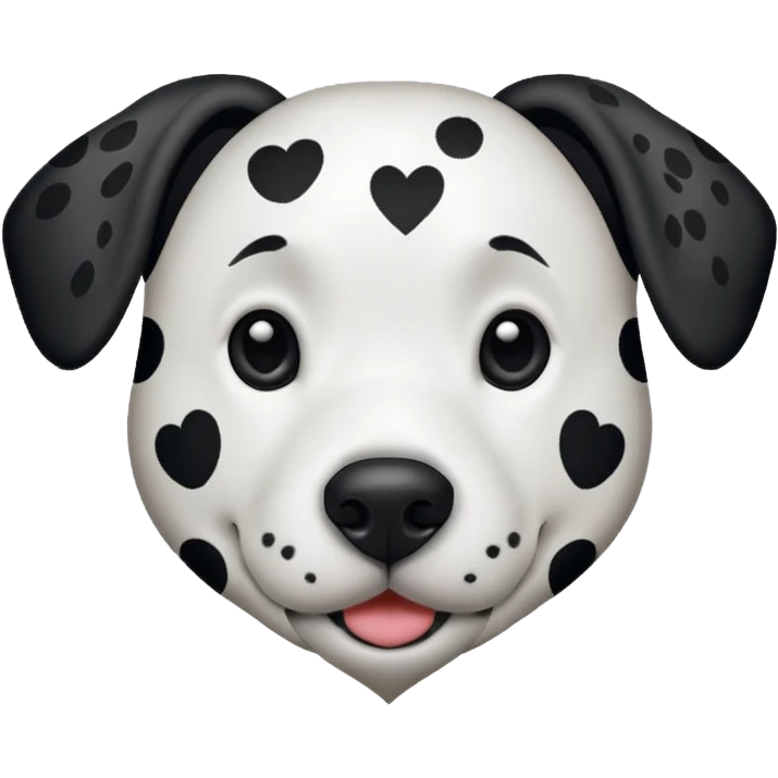 Dalmatian spotted heart emoji