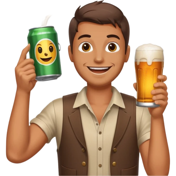 shotgun a beer emoji