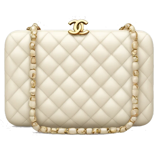 Ivory Chanel clutch emoji