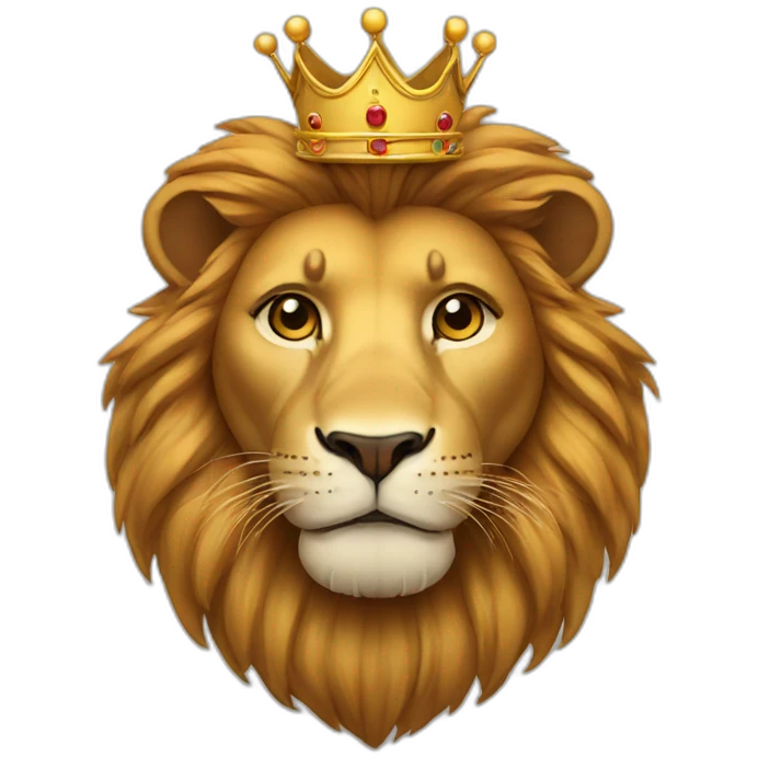 Lion with crown  emoji