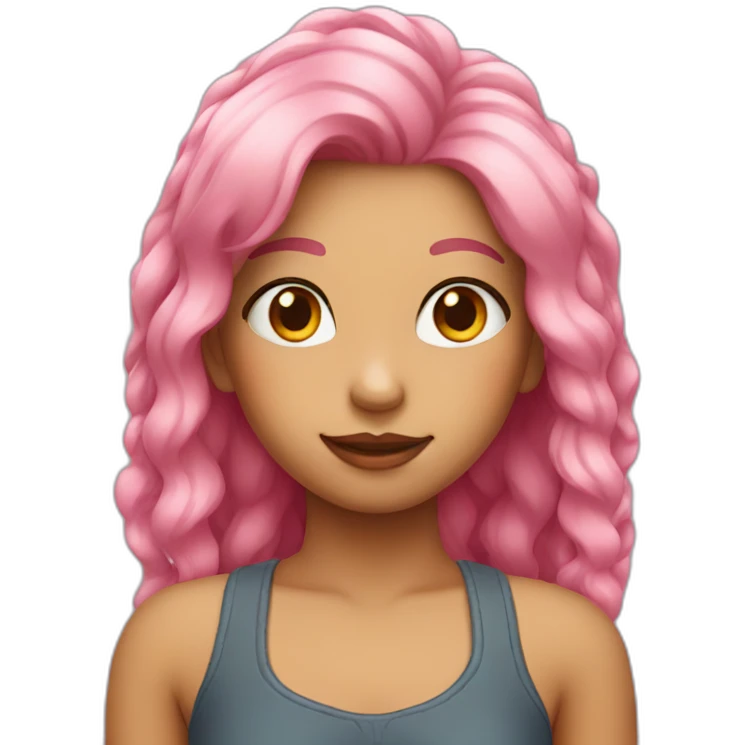 A girl with pink hair  emoji