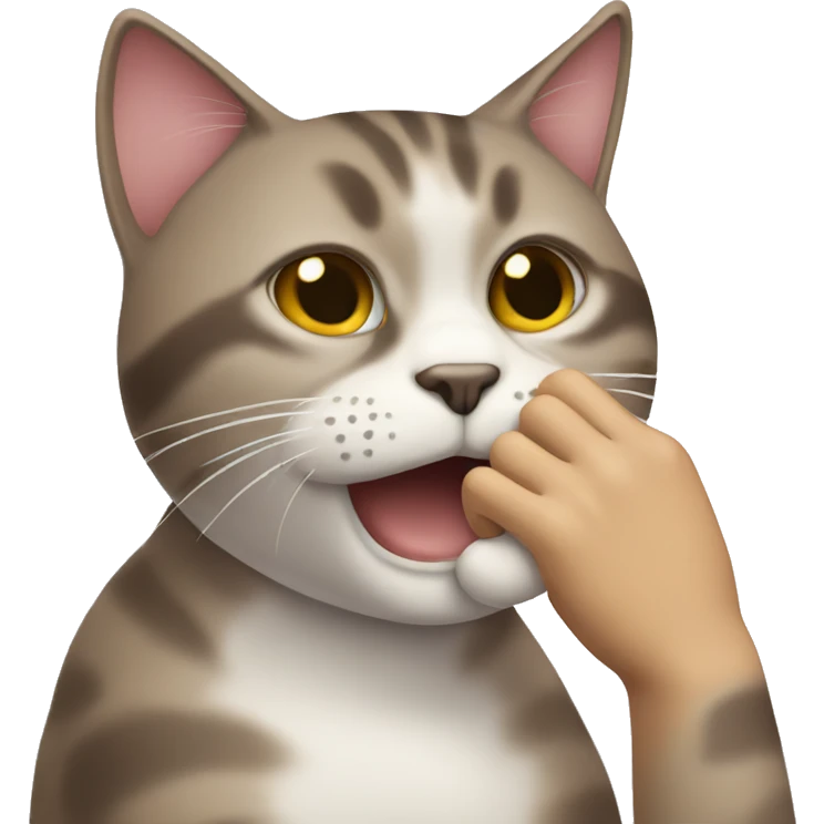 cat with hand over mouth emoji emoji