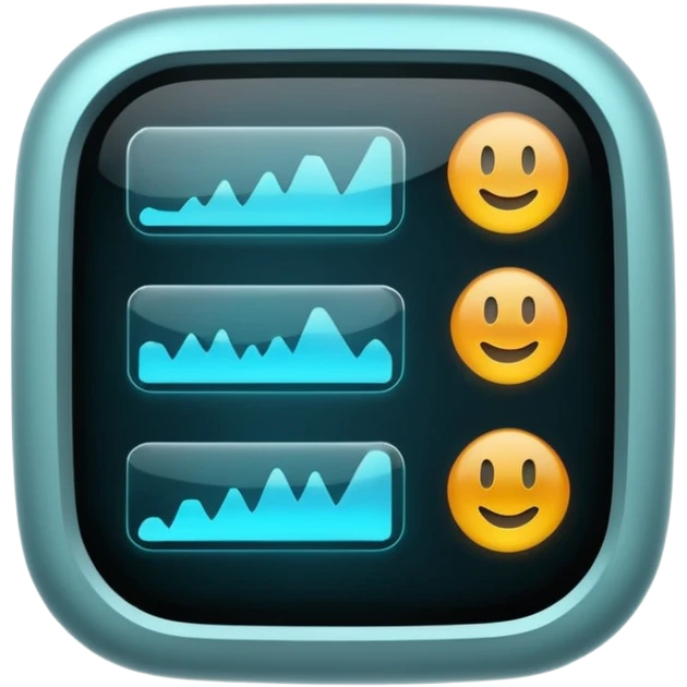 futuristic matte glass transluscent text to speech generator emoji