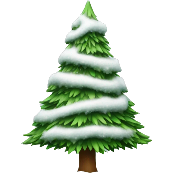 a Christmas tree covered with snow  emoji