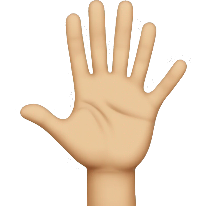 T with Hands emoji