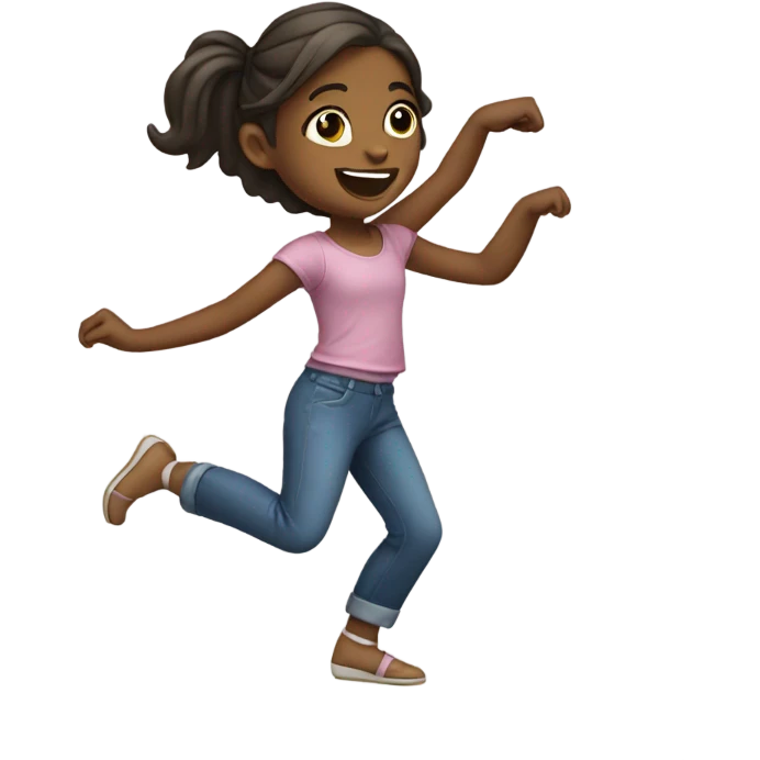 young girl dancing emoji