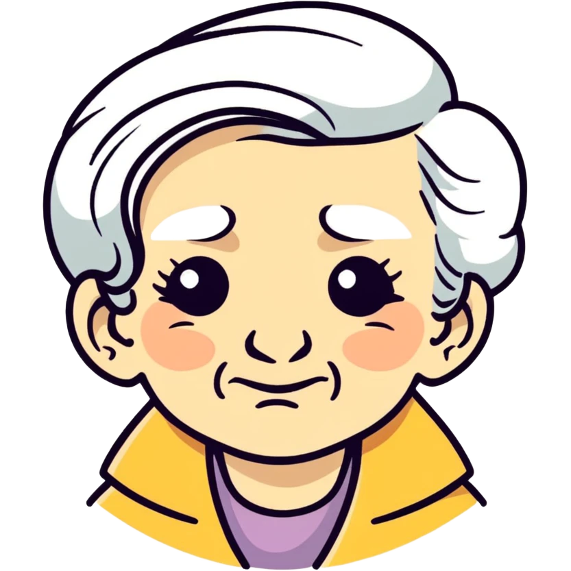 Old woman with blonde hair  emoji