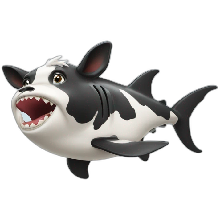 Vache sur requins emoji