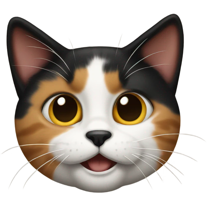 Calico cat with black nose  emoji
