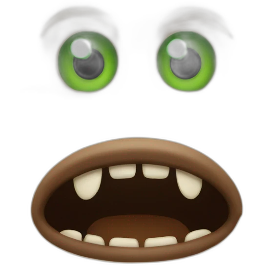 Chat marron yeux vert emoji