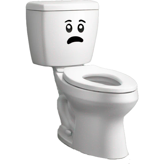 Toilet with a face on it emoji