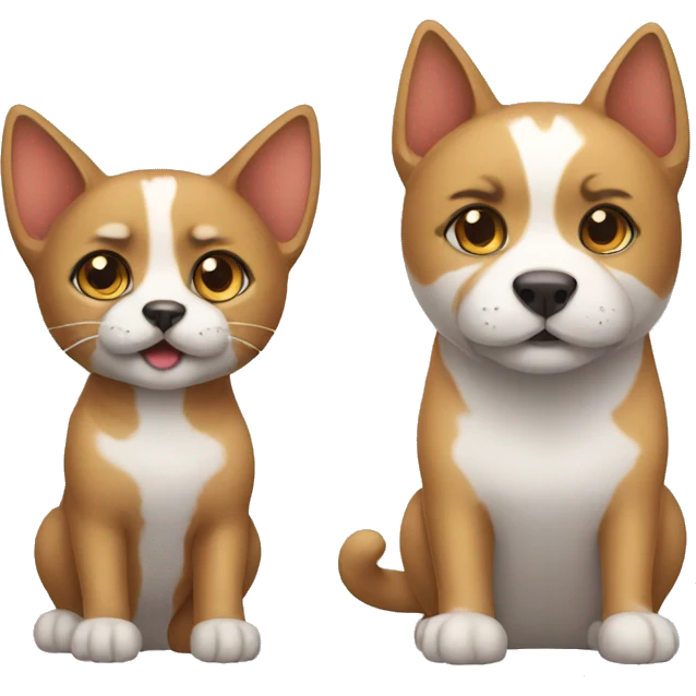 cat and dog emoji