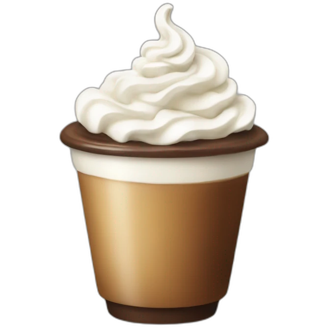 Coffee with whipped cream emoji