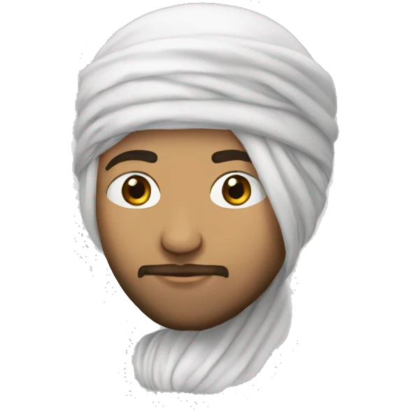 Persona con turbante arabe de rey blanca emoji