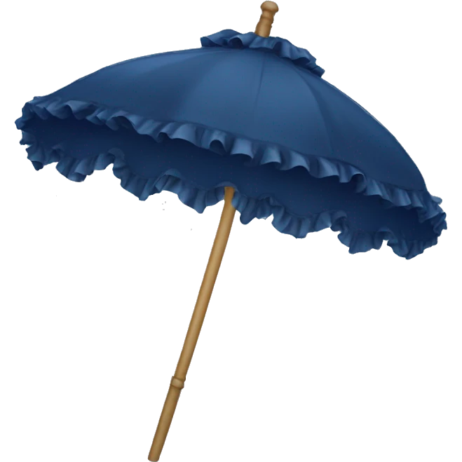 Navy blue frilly parasol  emoji