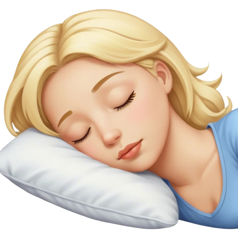 Girl blonde sleep emoji