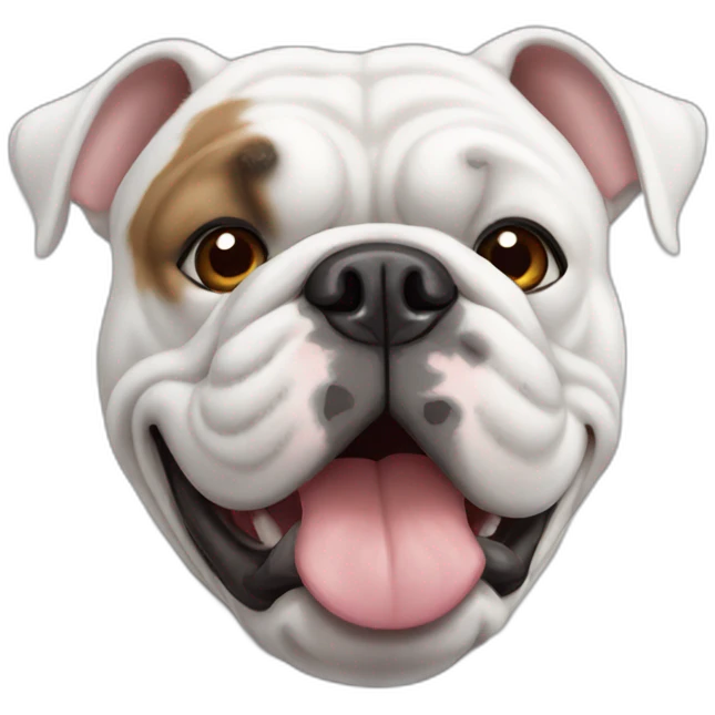 white bulldog emoji