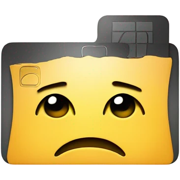 Fat sad credit card emoji