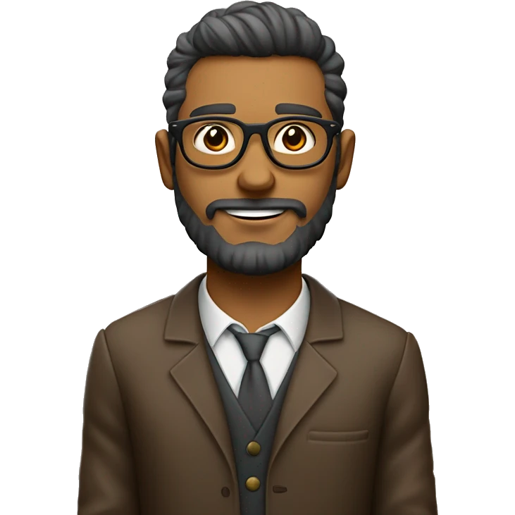 quier un chico de piel clara guero con barba  y lentes dando clases emoji