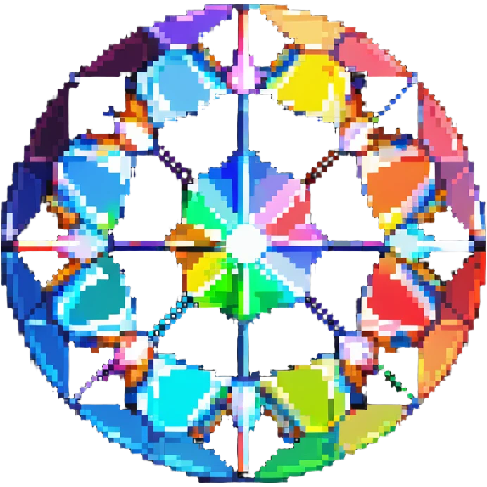 round cut rainbow gemstone with colorful prismatic effect emoji