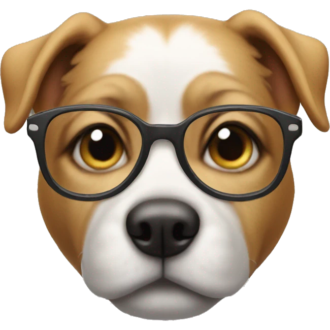 Dog with glasses emoji