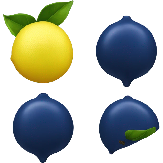 dark blue lemon emoji
