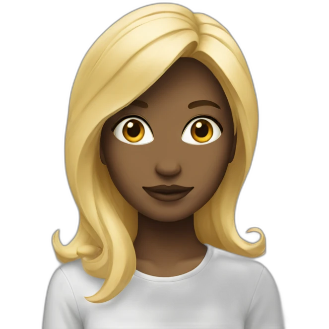 Un noir et une blonde emoji