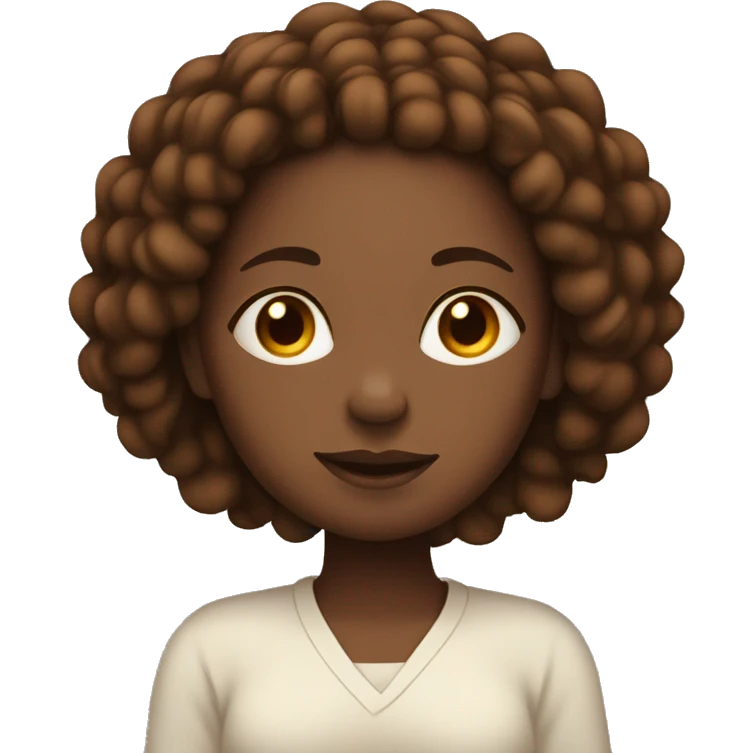 Black girl with brown locs meditating emoji