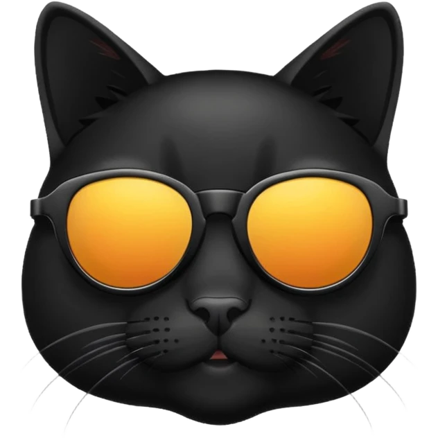 black cat wearing sunglasses emoji