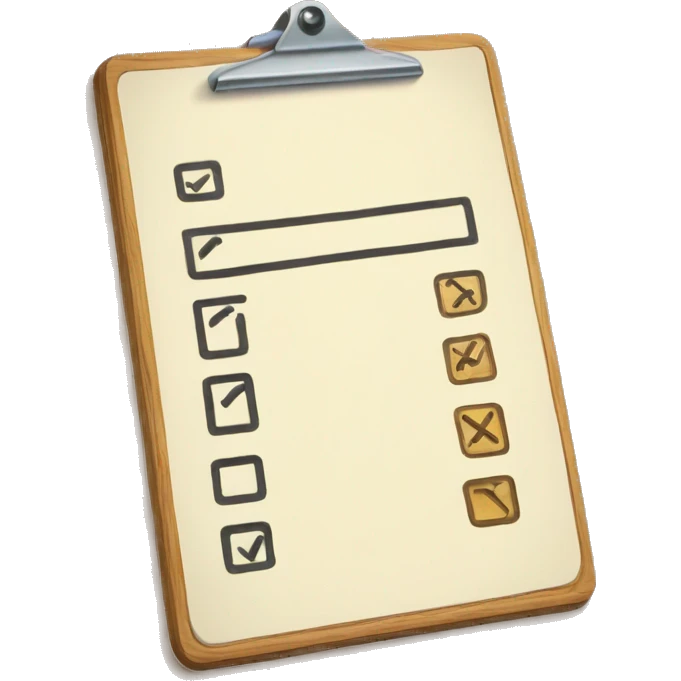 a clipboard with 3 checkboxes on it emoji