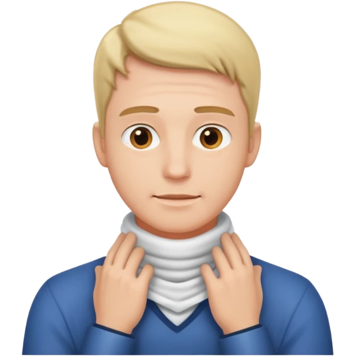 a guy with hands around its neck emoji