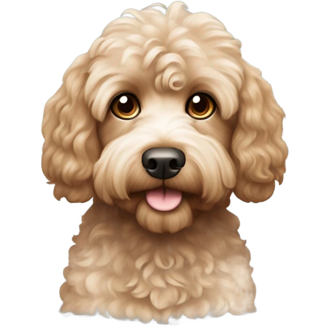 Cavadoodle slightly darker hair emoji