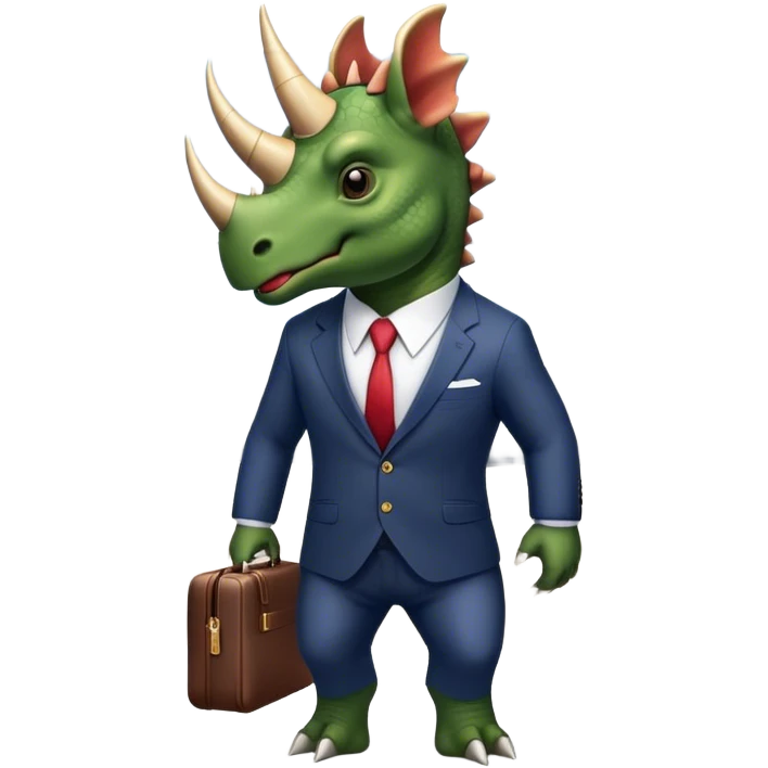 office triceratops in an airport emoji