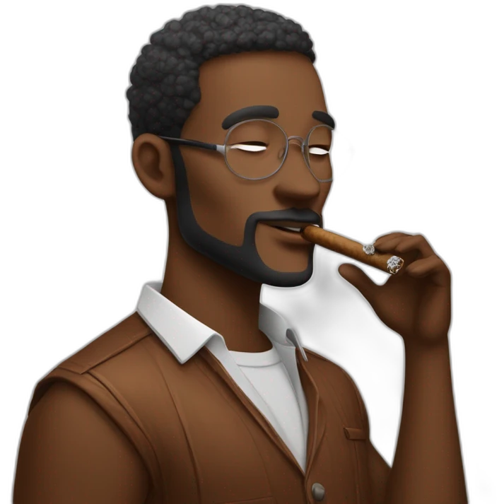 tobi lutke smoking a shopify branded cigar emoji