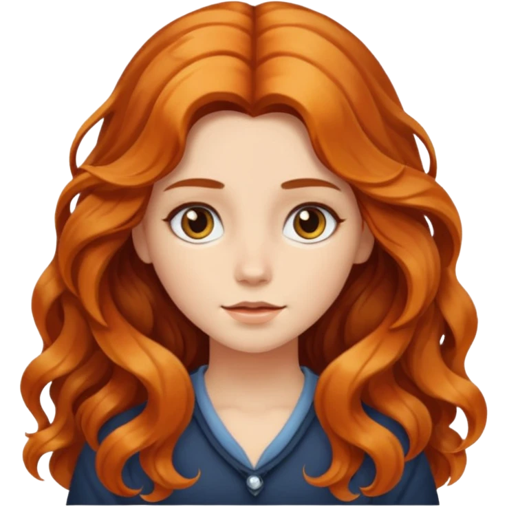 girl with long wavy calico hair emoji