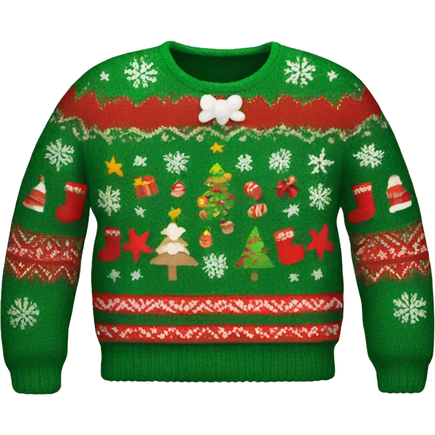 Ugly Christmas sweater emoji