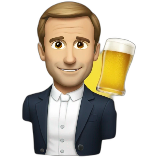Macron bière emoji