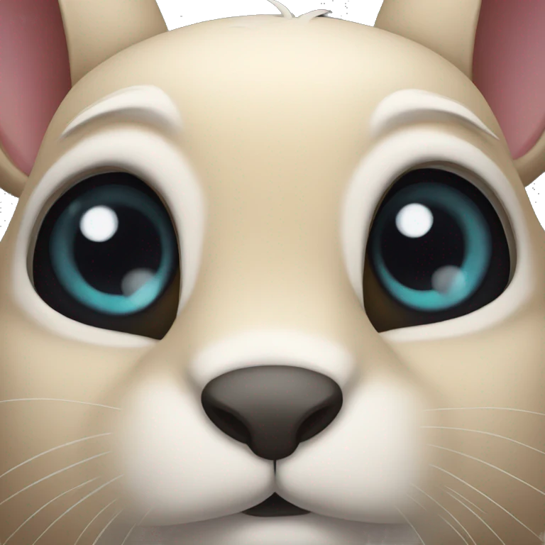 rabbit with 4 eyes emoji