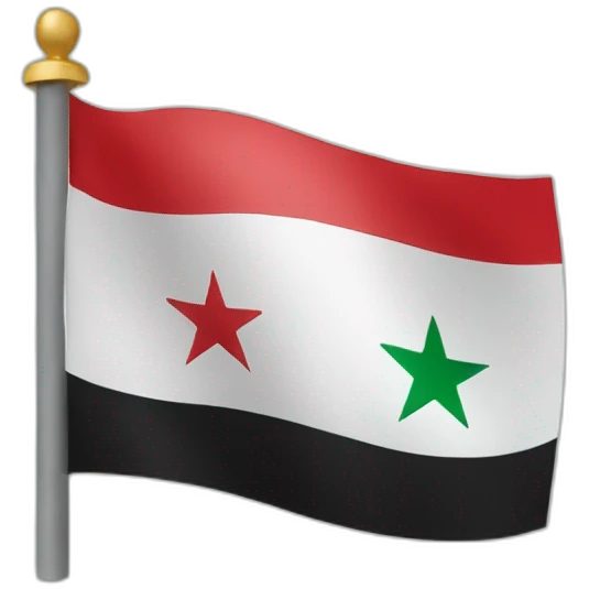 syria flag with 3 stars emoji