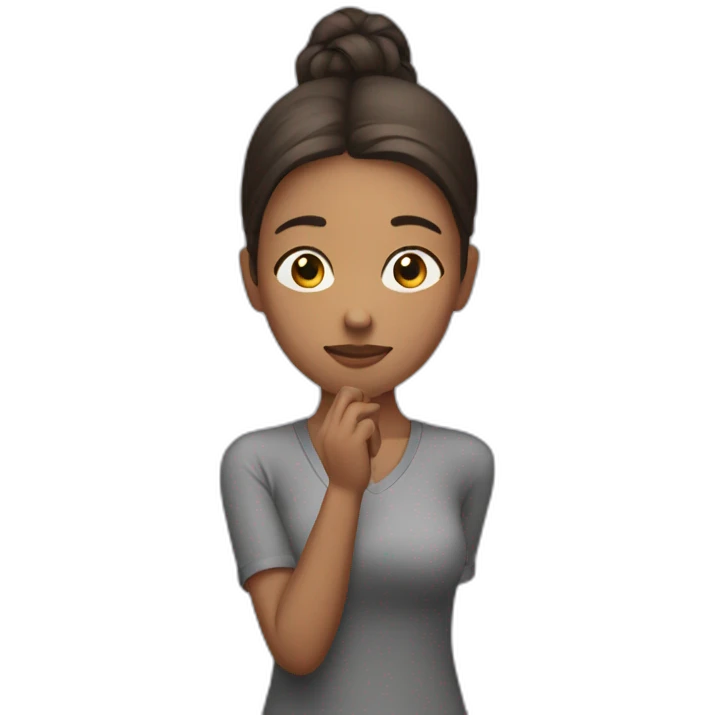 woman doing cross sign with her arms and hand's palms looking downwards emoji