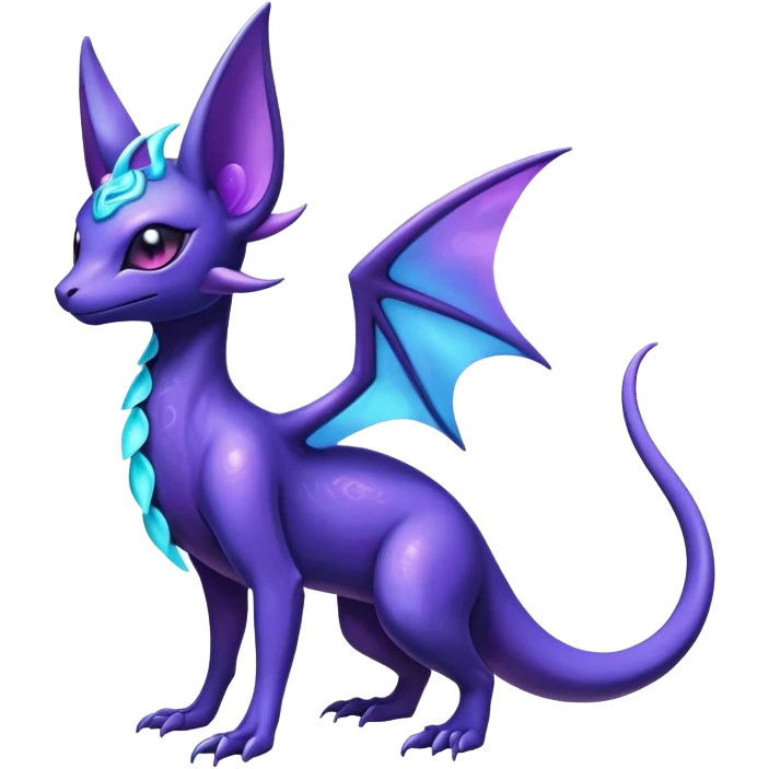 Shiny Ethereal Celestial Salandit-Noibat-Espeon-Hybrid (Full body) emoji