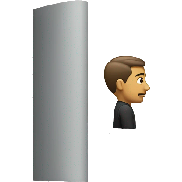 Man facing wall turning slowly  emoji
