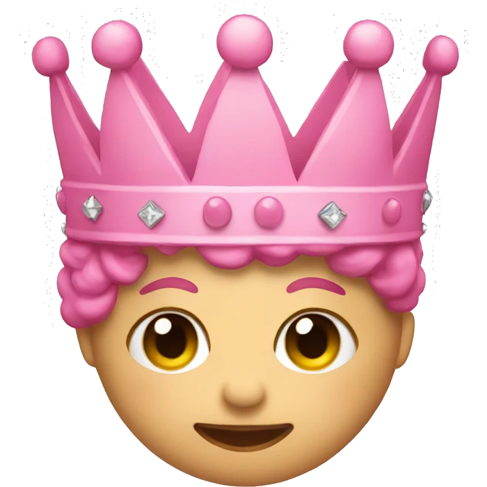 Pink crown emoji
